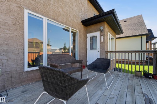 Exterior deck featuring wood flooring and a perimeter railing - 5110 Rue Eaglemont, Beaumont, AB 