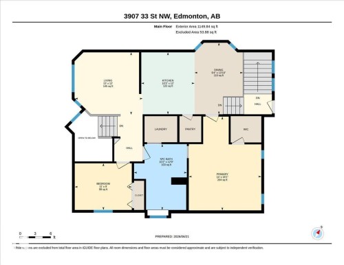 Floor plan - 3907 33 Street, Edmonton, AB 