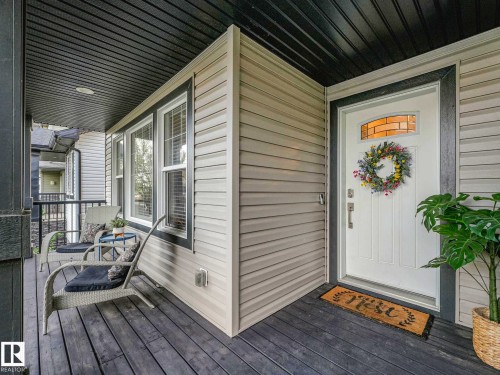 Covered front porch - 162 Kirpatrick Way, Leduc, AB 