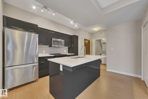 #2107 10410 102 Av Nw, Edmonton, AB - Indoor Photo Showing Kitchen With Double Sink With Upgraded Kitchen