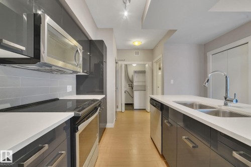 #2107 10410 102 Av Nw, Edmonton, AB - Indoor Photo Showing Kitchen With Double Sink With Upgraded Kitchen
