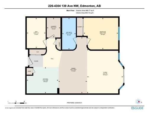 Floor plan - 226 4304 139 Avenue, Edmonton, AB 