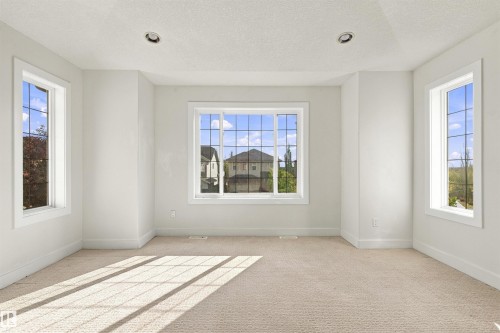 Recessed ceiling lighting, white walls, and multiple grid-pattern windows - 1660 Malone Way Nw, Edmonton, AB 