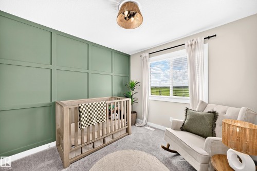 Accent wall with recessed paneling - 93 Richmond Link, Fort Saskatchewan, AB 