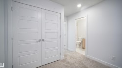 Double panel doors with chrome hardware - 