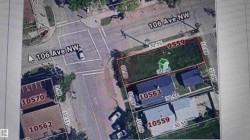 Property Map. Illustrating lot dimensions and property numbers in the specified area - 