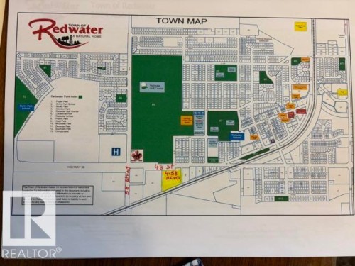 Town Map. Illustrating the property's location within the municipality - 5520 48 Avenue, Redwater, AB 