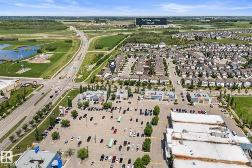 Aerial perspective showcasing the property's location within a developed residential area - 12523 171 Avenue, Edmonton, AB 