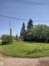 Spacious green lot featuring mature evergreen trees and established landscaping - 4927 50 Ave, Chipman, AB 