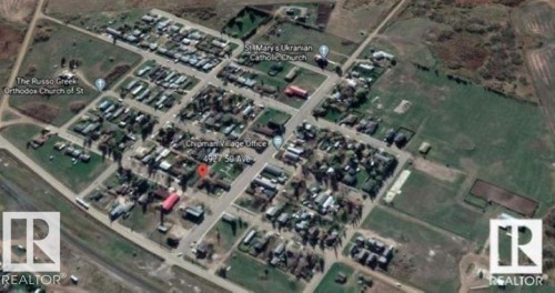 Aerial Map. Depicting the property's location and surrounding area - 4927 50 Ave, Chipman, AB 
