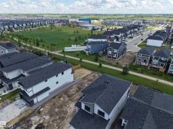 Aerial perspective showcasing a developing residential area - 