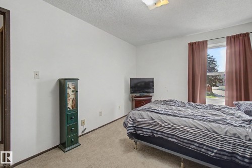 Bedroom featuring beige carpet flooring and white painted walls - 18409 66 Avenue, Edmonton, AB 
