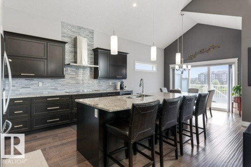 24 Elise Place, St. Albert, AB - Indoor Photo Showing Kitchen With Double Sink With Upgraded Kitchen