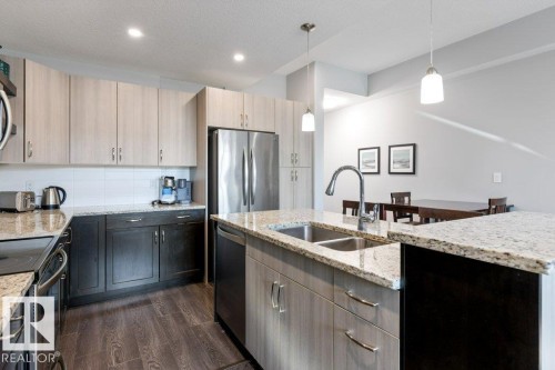 24 Elise Place, St. Albert, AB - Indoor Photo Showing Kitchen With Double Sink With Upgraded Kitchen