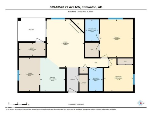Floor plan - 303 10528 77 Avenue, Edmonton, AB 