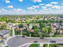 Aerial perspective of a suburban neighborhood featuring residential properties with established landscaping - 17237 104 Street, Edmonton, AB 