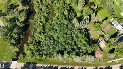 Expansive wooded lot featuring a natural stream, mature trees, and a bordering paved road - 5416 51 Avenue, Andrew, AB 