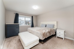 Expansive room featuring neutral wall tones and plush carpet flooring - 
