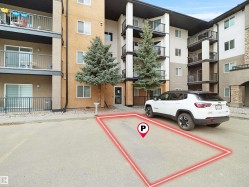 Designated parking space on asphalt surface - 