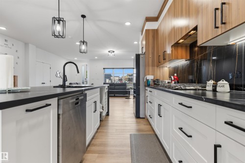 4373 37 Street, Beaumont, AB - Indoor Photo Showing Kitchen With Upgraded Kitchen