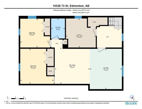 Basement floor plan - 10328 73 Street, Edmonton, AB 