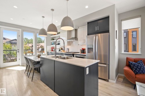 #118 1304 Rutherford Rd Sw, Edmonton, AB - Indoor Photo Showing Kitchen With Stainless Steel Kitchen With Double Sink With Upgraded Kitchen