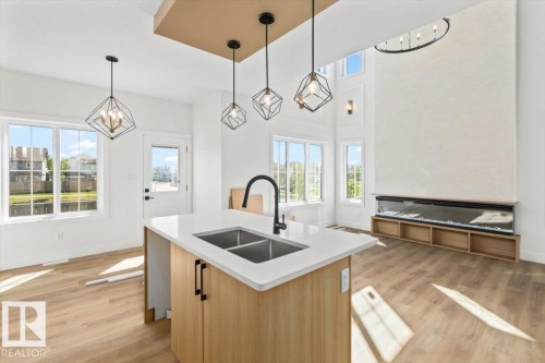 141 Elliott Wynd, Fort Saskatchewan, AB - Indoor Photo Showing Kitchen With Double Sink