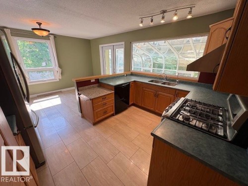 18 Flint Crescent, St. Albert, AB - Indoor Photo Showing Kitchen With Double Sink