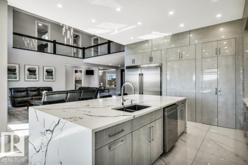 #50 50532 Range Road 234, Rural Leduc County, AB - Indoor Photo Showing Kitchen With Double Sink With Upgraded Kitchen