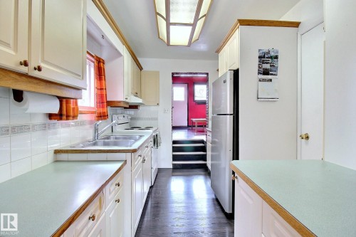 11930 95A Street, Edmonton, AB - Indoor Photo Showing Kitchen With Double Sink