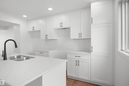 1320 9 Street Nw, Edmonton, AB - Indoor Photo Showing Kitchen With Double Sink With Upgraded Kitchen