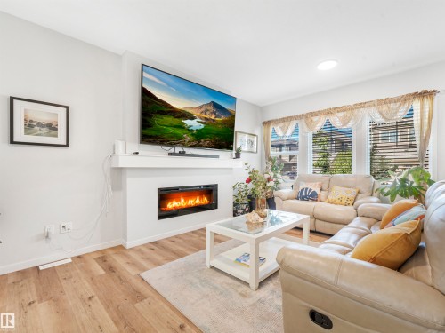 9311 226 Street, Edmonton, AB - Indoor Photo Showing Living Room With Fireplace