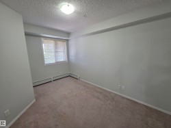 Neutral tone wall paint, textured ceiling, and carpeting - 