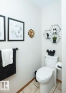 White toilet with chrome hardware - 