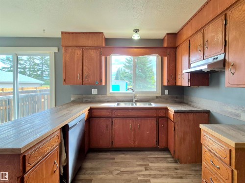 3729 54 Street, Wetaskiwin, AB - Indoor Photo Showing Kitchen With Double Sink