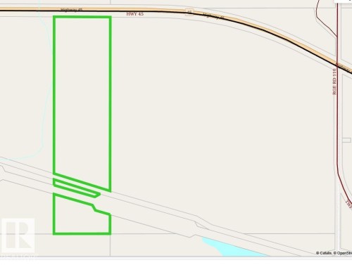 Property Boundary Map. Illustrating the property's perimeter and surrounding infrastructure - Hwy 45 Rr110, Rural Two Hills County, AB 