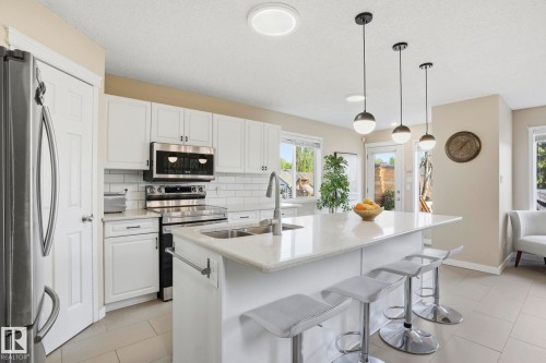 2049 Tanner Wynd Nw, Edmonton, AB - Indoor Photo Showing Kitchen With Double Sink With Upgraded Kitchen