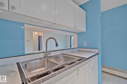 #318 17109 67 Av Nw, Edmonton, AB - Indoor Photo Showing Kitchen With Double Sink