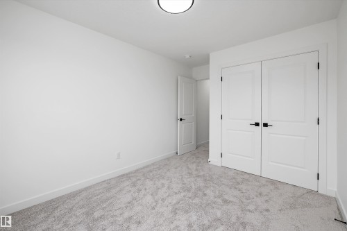 Room featuring light-colored carpeting, white walls, and a contemporary flush-mount ceiling light - 915 Elderberry Landing Nw, Edmonton, AB - Indoor Photo Showing Other Room