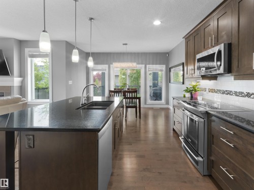 17119 5 Avenue, Edmonton, AB - Indoor Photo Showing Kitchen With Double Sink With Upgraded Kitchen