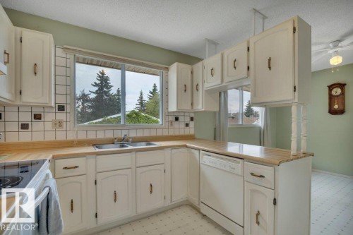 17918 63A Avenue Nw, Edmonton, AB - Indoor Photo Showing Kitchen With Double Sink