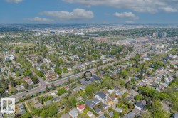Aerial perspective showcasing the property marker within an established residential area - 