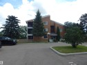 Multi-story building featuring brown siding, white-framed windows, and multiple balconies - 204 4601 131 Avenue, Edmonton, AB 
