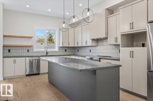 10932 132 Street, Edmonton, AB - Indoor Photo Showing Kitchen With Upgraded Kitchen