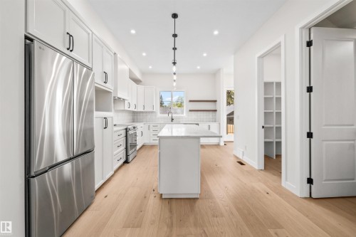 10934 132 Street, Edmonton, AB - Indoor Photo Showing Kitchen With Upgraded Kitchen