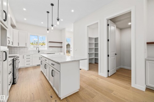 10934 132 Street, Edmonton, AB - Indoor Photo Showing Kitchen With Upgraded Kitchen