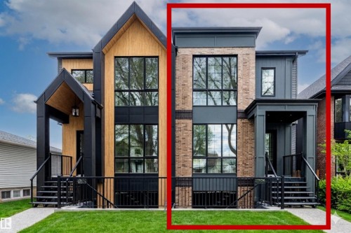 HALF DUPLEX with AI grass and future concrete sidewalks - 10934 132 Street, Edmonton, AB - Outdoor With Facade