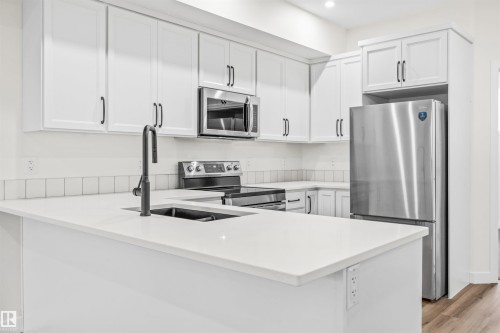 10934 132 Street, Edmonton, AB - Indoor Photo Showing Kitchen With Double Sink With Upgraded Kitchen