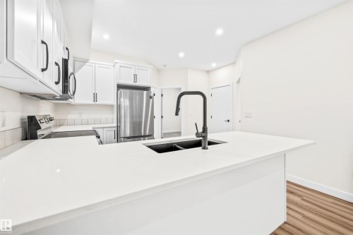 10934 132 Street, Edmonton, AB - Indoor Photo Showing Kitchen With Double Sink With Upgraded Kitchen