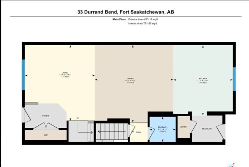 Floor plan - 33 Durrand Bend, Fort Saskatchewan, AB 